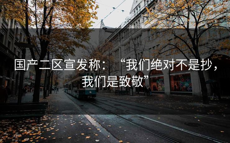 国产二区宣发称：“我们绝对不是抄，我们是致敬”